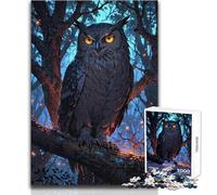 Rompecabezas para Adolescentes 1000 Nightwatcher︰ El búho místico, Juego práctico para Pasar el rato en casa, Regalos para el Amigo Secreto (tamaño 38x52cm)