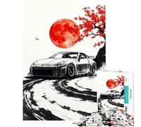 Rompecabezas para Adolescentes 1000 Nissan Z Drifting Arte japonés para Juego Educativo Desafío Juguete Juegos Familiares Carrera de Velocidad Manual Regalos de cumpleaños (Tamaño 75x50cm)