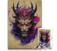 Rompecabezas para Adolescentes: 1000 Oni Samurai, No Staycation, Juego práctico para Matar el Tiempo, Regalo para el Amigo Secreto (tamaño 38x26cm)