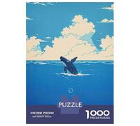 Rompecabezas para Adolescentes 1000 Orca Whale Breaching Ocean Surface Rompecabezas para Adultos Juguetes Antiestrés Regalos para Mujeres Oferta como Regalos para Toda La Familia 38x26cm/1000pcs
