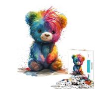 Rompecabezas para Adolescentes 1000 Ositos de Peluche arcoíris Juego práctico Juguete Intelectual Regalo de cumpleaños para Mujeres (tamaño 75x50cm)