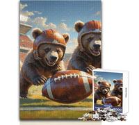 Rompecabezas para Adolescentes: 1000 Osos de Peluche, fútbol Americano de la Vieja Escuela, Divertido y Tranquilo, Juguete Artesanal de Primera Calidad con Bordes precisos, tamaño 50x75cm