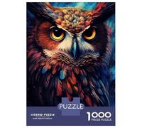 Rompecabezas para Adolescentes 1000 Owl Bird Rompecabezas para Adultos Juguete Decoración De Pared Alivia El Estrés Ayuda A Ejercitar El Cerebro 52x38cm/1000pcs