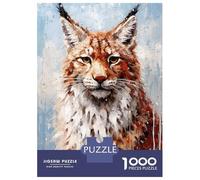 Rompecabezas para Adolescentes 1000 Palette Lynx Painting Rompecabezas para Adultos Juguetes De Bricolaje Análisis Y Lógica Ayudan A Ejercitar El Cerebro 38x26cm/1000pcs