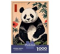 Rompecabezas para Adolescentes 1000 Panda Japanese Art Rompecabezas para Adultos Juego Práctico Patrón De Ensamblaje Oferta como Regalos para Toda La Familia 38x26cm/1000pcs