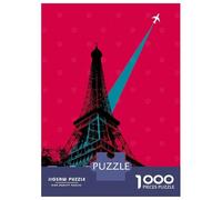 Rompecabezas para Adolescentes 1000 Paris Eiffel Tower Travel Rompecabezas para Adultos Juego Práctico Patrón De Ensamblaje Oferta como Regalos para Toda La Familia 38x26cm/1000pcs