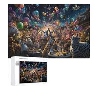 Rompecabezas para Adolescentes 1000 PCS A Celebration of Animals and Humans Rompecabezas para Adultos Juegos Relajantes Corte De Precisión Juego Desafiante Regalos 1000 PCS