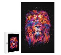 Rompecabezas para Adolescentes 1000 PCS Abstract King Lion Rompecabezas para Adolescentes Juguetes Antiestrés Mejora La Memoria 1000 PCS