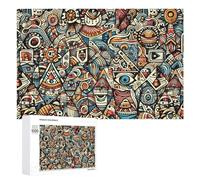 Rompecabezas para Adolescentes 1000 PCS Abstract Tribal Pattern II Rompecabezas para Adultos Juegos De Relajación Análisis Y Lógica Diversión En Casa Actividades, 1000 PCS