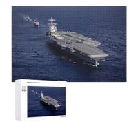 Rompecabezas para Adolescentes 1000 PCS Aircraft Carrier at Sea Rompecabezas para Adultos Juguetes Antiestrés Que Mejoran La Memoria Difíciles Y Desafiantes 1000 PCS