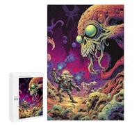 Rompecabezas para Adolescentes 1000 PCS Alien Encounter in Space Rompecabezas para Adultos Juego De Ingenio Decoración del Hogar Actividades Divertidas En Casa 1000 PCS