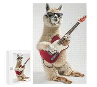 Rompecabezas para Adolescentes 1000 PCS Alpaca Guitar Rompecabezas para Adultos Juegos Divertidos Decoración Perfecta como Regalos para Toda La Familia 1000 PCS