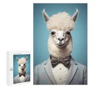 Rompecabezas para Adolescentes 1000 PCS Alpaca in A Suit Rompecabezas para Adultos Juegos Relajantes Carrera De Velocidad Manual Desafiante De Completar 1000 PCS