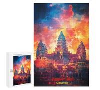 Rompecabezas para Adolescentes 1000 PCS Angkor Wat Art Rompecabezas para Adolescentes Juguetes Antiestrés Mejora La Memoria 1000 PCS