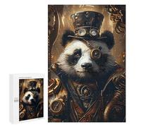 Rompecabezas para Adolescentes 1000 PCS Animal Steampunk Panda Rompecabezas para Adultos Juegos Relajantes Desafío Difícil Desafío Educativo 1000 PCS