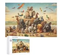 Rompecabezas para Adolescentes 1000 PCS Animals Gathering by The Beach Rompecabezas para Adultos Juegos Familiares Análisis Y Lógica Actividades Divertidas En Casa 1000 PCS