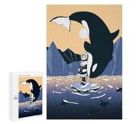 Rompecabezas para Adolescentes 1000 PCS Arctic Encounter Girl and Orca Rompecabezas para Adolescentes Juegos Relajantes Regalos para Mujeres Actividades Divertidas En Casa 1000 PCS