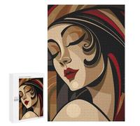 Rompecabezas para Adolescentes 1000 PCS Art Deco Woman Painting Rompecabezas para Adultos Juego Práctico Carrera De Velocidad Manual Desafío Educativo 1000 PCS