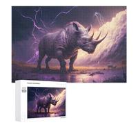 Rompecabezas para Adolescentes 1000 PCS Art Dream Rhino Rompecabezas para Adultos Juegos Relajantes Desafío Difícil Actividades Divertidas En Casa 1000 PCS