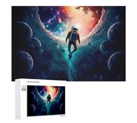 Rompecabezas para Adolescentes 1000 PCS Astronaut in Space Portal Rompecabezas para Adultos Juego Familiar Regalo De Cumpleaños Interacción Entre Padres E Hijos 1000 PCS