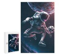Rompecabezas para Adolescentes 1000 PCS Astronaut in Space with Soccer Ball Rompecabezas para Adultos Juego Familiar Decoración Desafiante De Completar 1000 PCS
