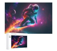 Rompecabezas para Adolescentes 1000 PCS Astronaut Surfing in Space -9 Rompecabezas para Adultos Juegos Familiares Análisis Y Lógica Actividades Divertidas En Casa 1000 PCS