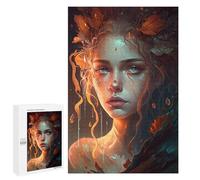 Rompecabezas para Adolescentes 1000 PCS Autumn's Tears Fantasy Portrait Rompecabezas para Adultos Juguetes Antiestrés para La Diversión Familiar Interacción Entre Padres E Hijos 1000 PCS