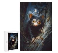 Rompecabezas para Adolescentes 1000 PCS Aye-Aye Lemur in The Night Forest Rompecabezas para Adolescentes Juguetes Antiestrés Mejora La Memoria 1000 PCS