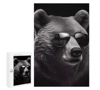 Rompecabezas para Adolescentes 1000 PCS Bear Black and White Rompecabezas para Adultos Juego Familiar Decoración Desafiante De Completar 1000 PCS