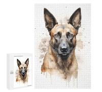 Rompecabezas para Adolescentes 1000 PCS Belgian Malinois Portrait Rompecabezas para Adultos Juegos Relajantes Decoración Perfecta Regalos De Cumpleaños Y Únicos 1000 PCS