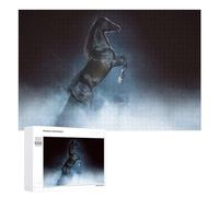 Rompecabezas para Adolescentes 1000 PCS Black Horse Rearing Rompecabezas De Juguete Decoración De Pared Decoración del Hogar Cumpleaños Y Navidad 1000 PCS