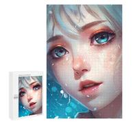 Rompecabezas para Adolescentes 1000 PCS Blue-Eyed Dream Portrait Rompecabezas para Adolescentes Juguetes Antiestrés Mejora La Memoria 1000 PCS