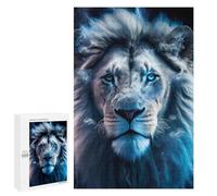 Rompecabezas para Adolescentes 1000 PCS Blue-Eyed Lion Majesty -2 Rompecabezas para Adultos Juguetes De Bricolaje Desafío Difícil Cumpleaños 1000 PCS