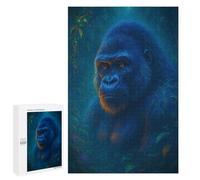Rompecabezas para Adolescentes 1000 PCS Blue Gorilla in Jungle Rompecabezas para Adultos Juguetes Antiestrés Arte De Pared Interacción Entre Padres E Hijos 1000 PCS