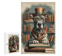 Rompecabezas para Adolescentes 1000 PCS Book Smart Great Dane Dog Rompecabezas para Adolescentes Juguetes Antiestrés Mejora La Memoria 1000 PCS