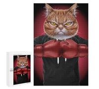 Rompecabezas para Adolescentes 1000 PCS Boxer Orange Cat Rompecabezas para Adultos Juegos Relajantes Pero Divertidos Y Humorísticos 1000 PCS