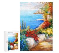 Rompecabezas para Adolescentes 1000 PCS Bright Day by The Sea Rompecabezas para Adultos Juegos Relajantes Desafío Difícil Actividades Divertidas En Casa 1000 PCS