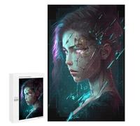 Rompecabezas para Adolescentes 1000 PCS Broken Glass Portrait Rompecabezas para Adolescentes Juguetes Antiestrés Mejora La Memoria 1000 PCS