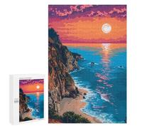 Rompecabezas para Adolescentes 1000 PCS California Coast Pixel Art Rompecabezas para Adolescentes Juguetes Antiestrés Mejora La Memoria 1000 PCS