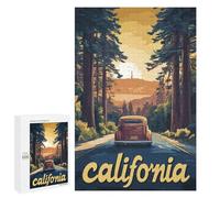 Rompecabezas para Adolescentes 1000 PCS California Road Trip Rompecabezas para Adolescentes Juegos Relajantes Regalos para Mujeres Actividades Divertidas En Casa 1000 PCS