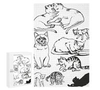 Rompecabezas para Adolescentes 1000 PCS Cat Lovers in Minimalist Rompecabezas para Adultos Juegos Relajantes Decoración Perfecta Regalos De Cumpleaños Y Únicos 1000 PCS