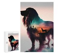 Rompecabezas para Adolescentes 1000 PCS Cavalier King Retro Rompecabezas para Adultos Juguetes Antiestrés para La Diversión Familiar Interacción Entre Padres E Hijos 1000 PCS