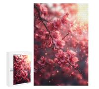 Rompecabezas para Adolescentes 1000 PCS Cherry Blossom Sakura Rompecabezas para Adultos Juguetes Antiestrés para La Diversión Familiar Interacción Entre Padres E Hijos 1000 PCS