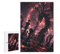 Rompecabezas para Adolescentes 1000 PCS Chessboard with Dragons Rompecabezas para Adolescentes Juegos Relajantes Regalos para Mujeres Actividades Divertidas En Casa 1000 PCS