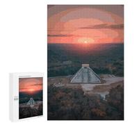 Rompecabezas para Adolescentes 1000 PCS Chichén Itzá Meksiko Rompecabezas para Adultos Juguetes Antiestrés para La Diversión Familiar Interacción Entre Padres E Hijos 1000 PCS