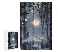 Rompecabezas para Adolescentes 1000 PCS Christmas Eve Cat Rompecabezas para Adultos Juguetes Antiestrés para La Diversión Familiar Interacción Entre Padres E Hijos 1000 PCS