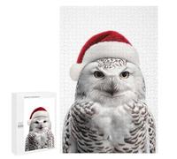 Rompecabezas para Adolescentes 1000 PCS Christmas Snowy Owl Portrait Rompecabezas para Adultos Juegos Relajantes Decoración Perfecta Regalos De Cumpleaños Y Únicos 1000 PCS