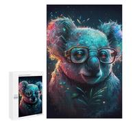 Rompecabezas para Adolescentes 1000 PCS Colorful Koala with Glasses-3 Rompecabezas para Adolescentes, Divertido Y Humorístico para Cumpleaños, Navidad, Regalos De Cumpleaños 1000 PCS