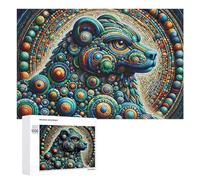 Rompecabezas para Adolescentes 1000 PCS Colorful Mosaic Dog Art Rompecabezas para Adultos Juguetes De Bricolaje Desafío Difícil Cumpleaños 1000 PCS