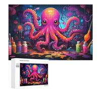 Rompecabezas para Adolescentes 1000 PCS Colorful Octopus Artwork -1 Rompecabezas para Adultos Juguetes De Bricolaje Desafío Difícil Cumpleaños 1000 PCS